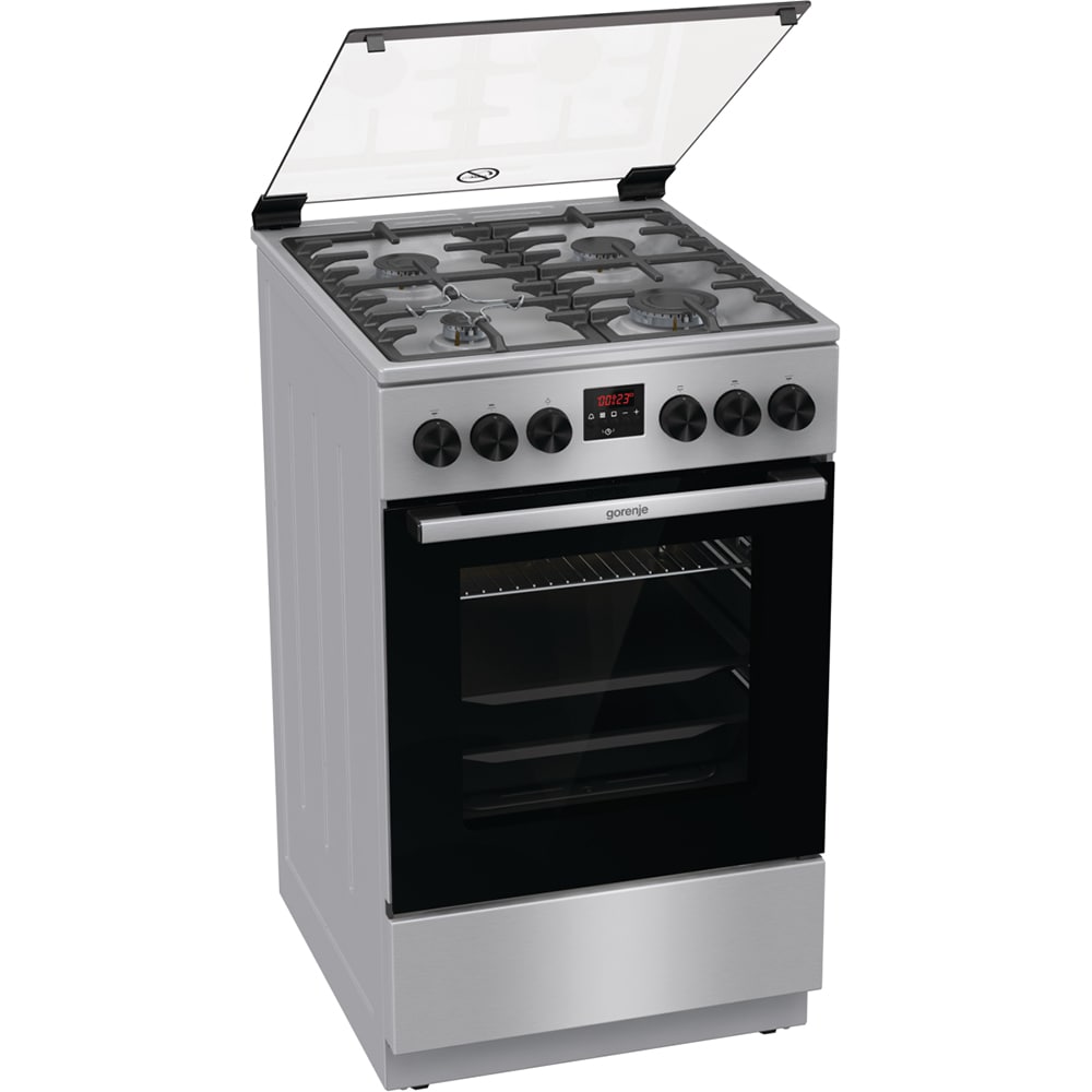 Aragaz GORENJE GGI5C20XF, 4 arzatoare, Gaz, L 50 cm, Grill, inox