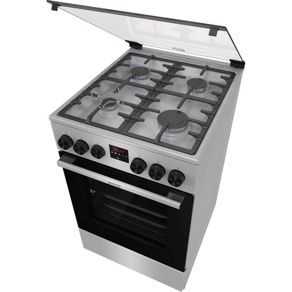 Aragaz GORENJE GGI5C20XF, 4 arzatoare, Gaz, L 50 cm, Grill, inox