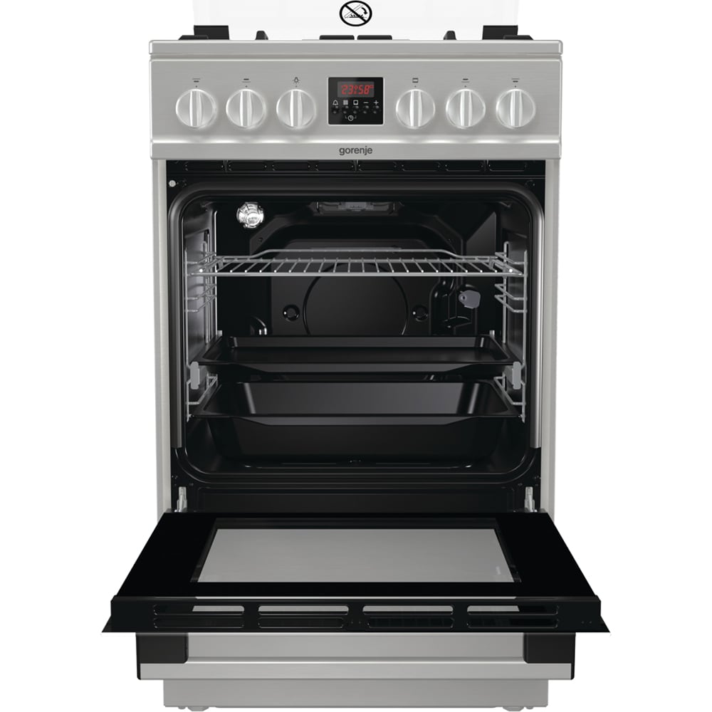 Aragaz GORENJE GI5321XF, 4 arzatoare, gaz, L 50 cm, Grill, inox