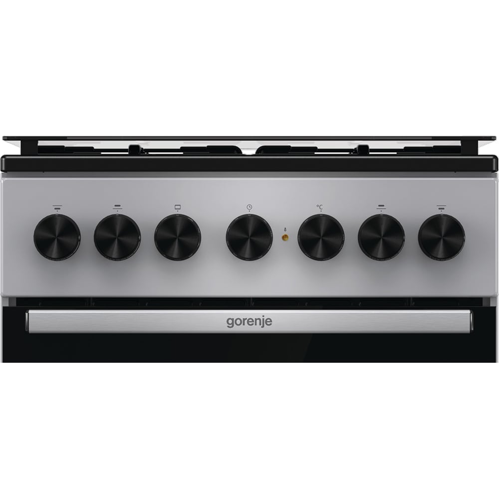Aragaz GORENJE GK5B40SH, 4 arzatoare, Gaz + Electric, L 50 cm, gri metalic