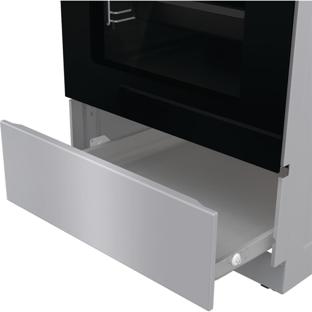 Aragaz GORENJE GK5B40SH, 4 arzatoare, Gaz + Electric, L 50 cm, gri metalic