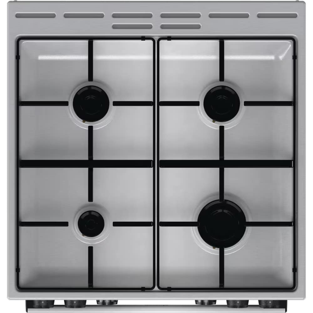 Aragaz GORENJE GKS6C70XJ, 4 arzatoare, Gaz + Electric, L 60 cm, Grill, inox