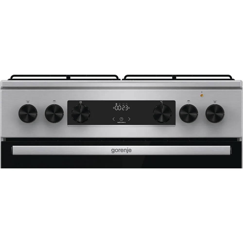 Aragaz GORENJE GKS6C70XJ, 4 arzatoare, Gaz + Electric, L 60 cm, Grill, inox