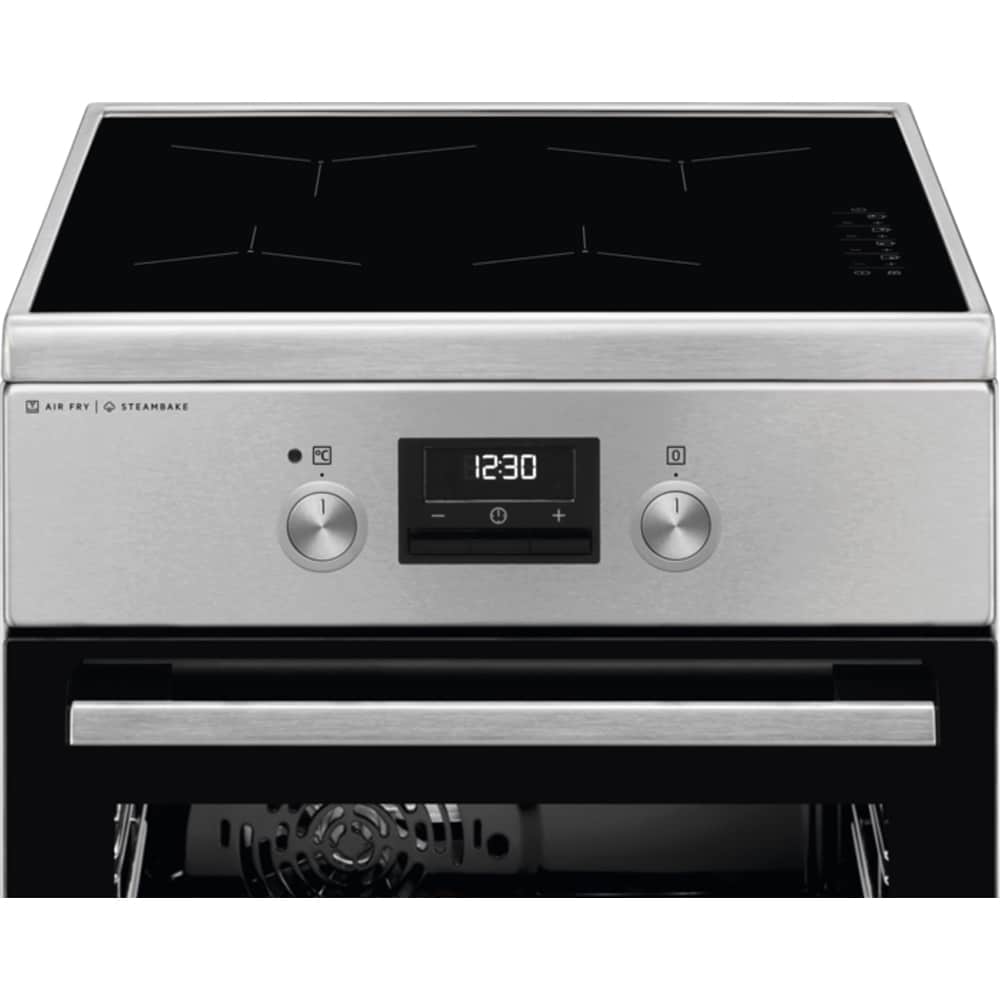 Aragaz ELECTROLUX LKI564266X, SteamBake, AirFry, 4 arzatoare, Electric, L 50 cm, Grill, inox