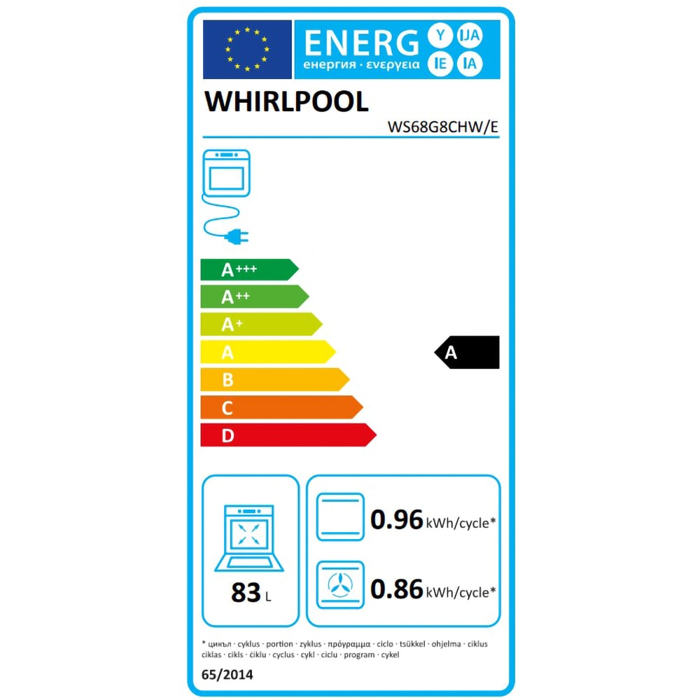 Aragaz WHIRLPOOL WS68G8CHW/E, 4 arzatoare, Gaz + Electric, L 60 cm, alb