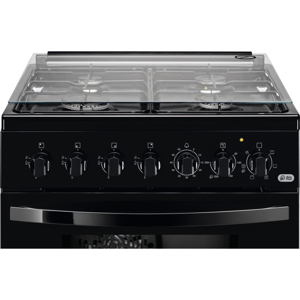 Aragaz ZANUSSI ZCK67211BA, 4 arzatoare, Gaz + Electric, L 60 cm, Grill, negru