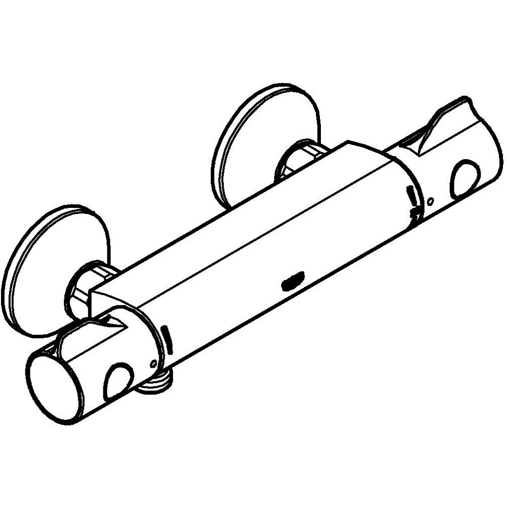 Baterie dus GROHE Grohtherm 800 1022022430, alama sanitara, negru