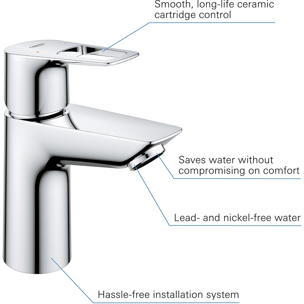 Baterie lavoar GROHE Bauloop 23876001, alama sanitara, crom