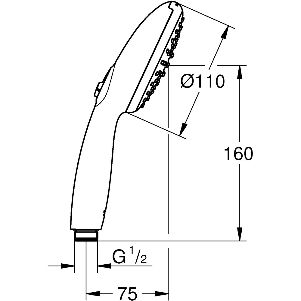 Para dus GROHE Tempesta 110 26161003, 2 functii, crom