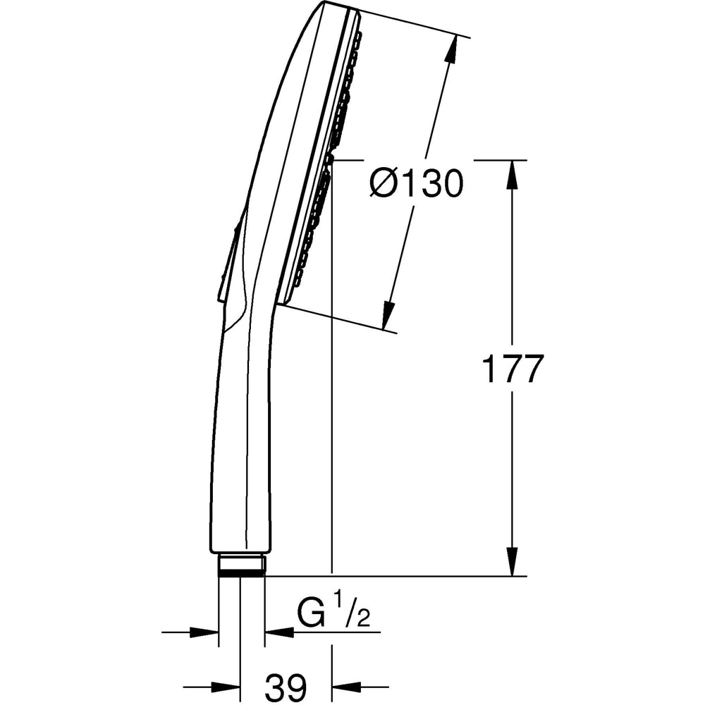 Para dus GROHE Rainshower SmartActive 130 26574000, 3 functii, crom