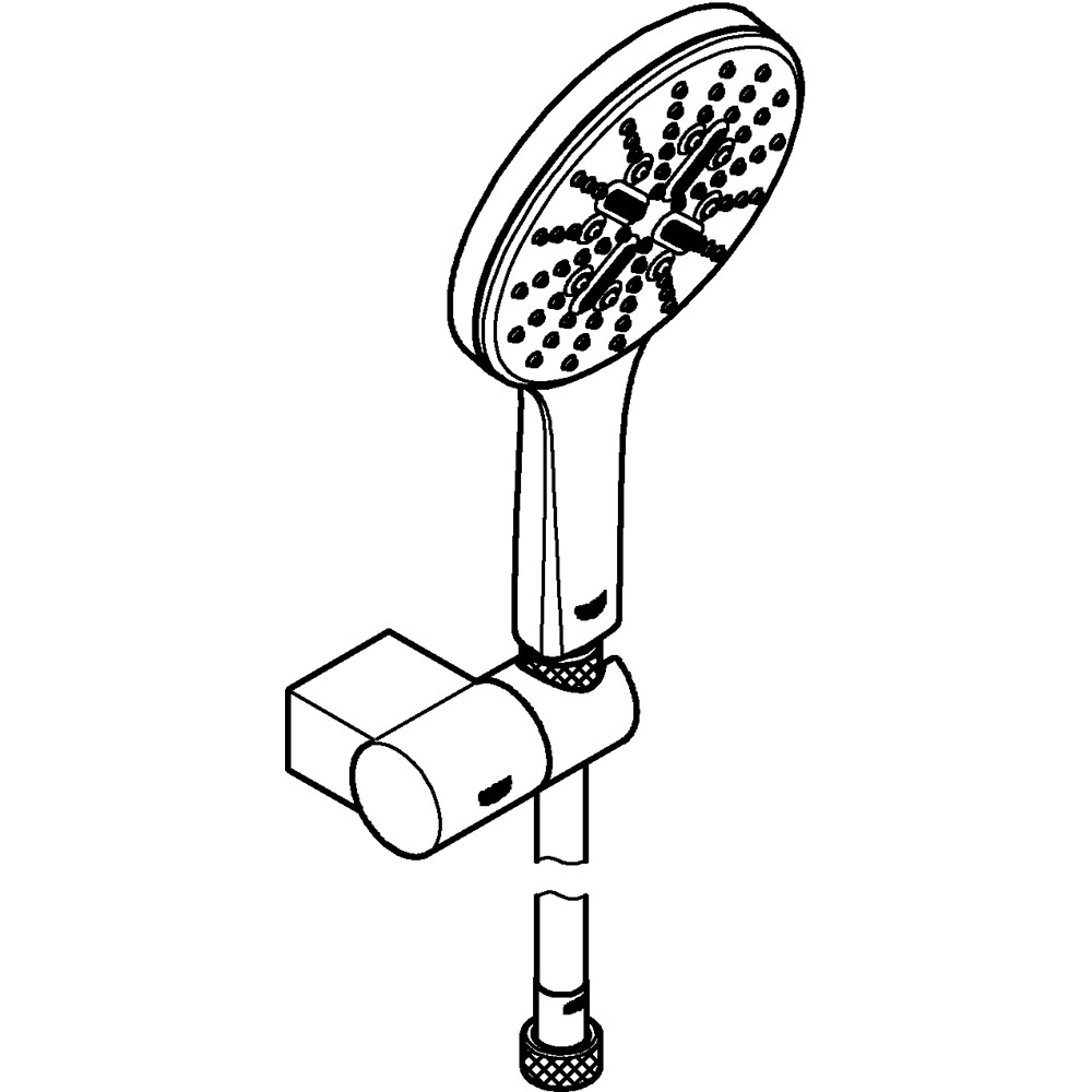 Para dus GROHE Rainshower SmartActive 130 26580000, 3 functii, crom