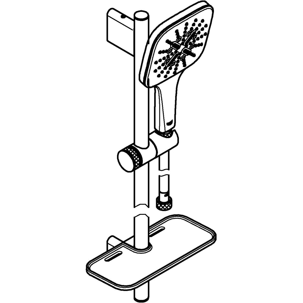 Coloana dus GROHE Rainshower SmartActive 130 Cube 26584000, 3 functii, crom