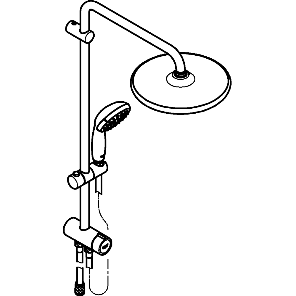 Coloana dus GROHE Vitalio Start 250 266802430, 1 functie, negru