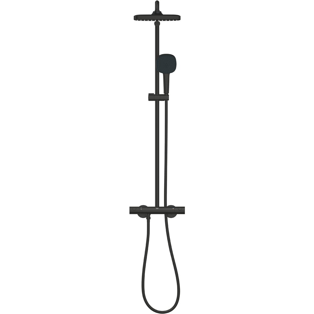 Sistem dus GROHE Tempesta Cube 250 266892431, 1 functie, negru