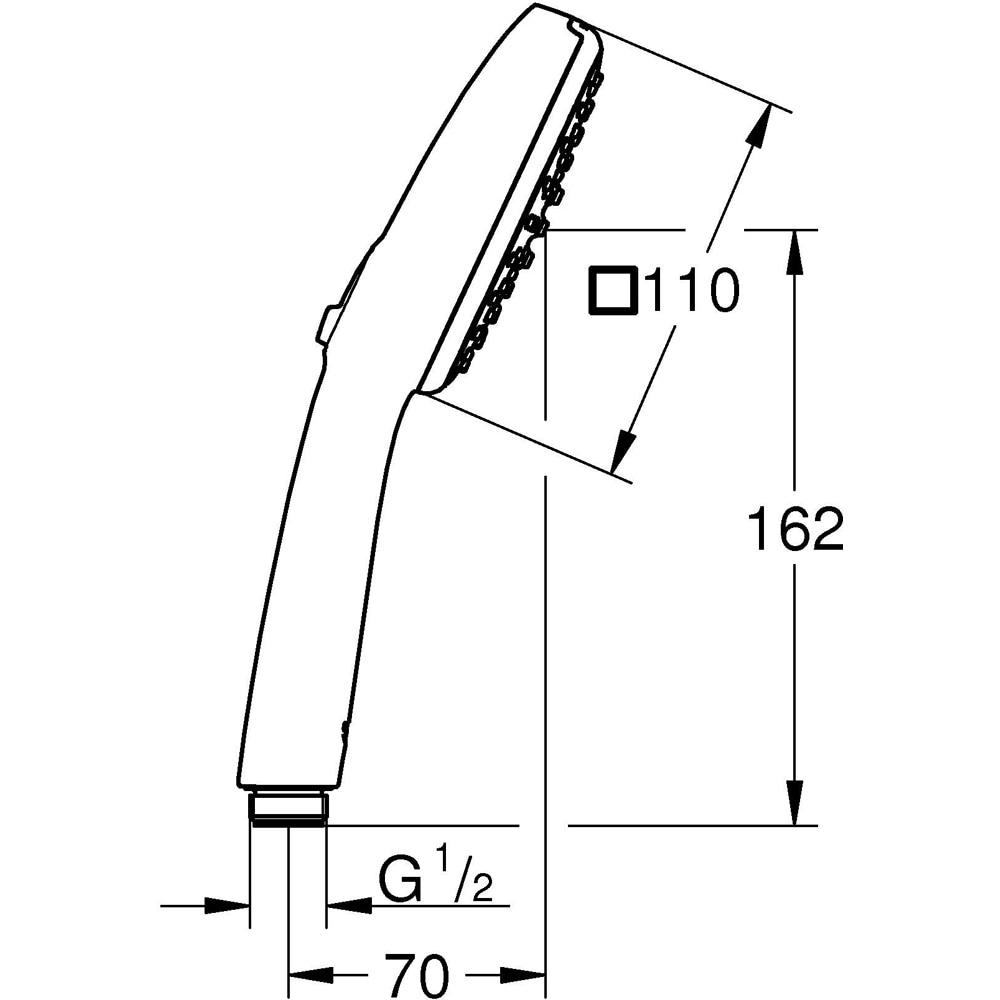 Para dus GROHE Tempesta Cube 110 269022433, 2 functii, negru