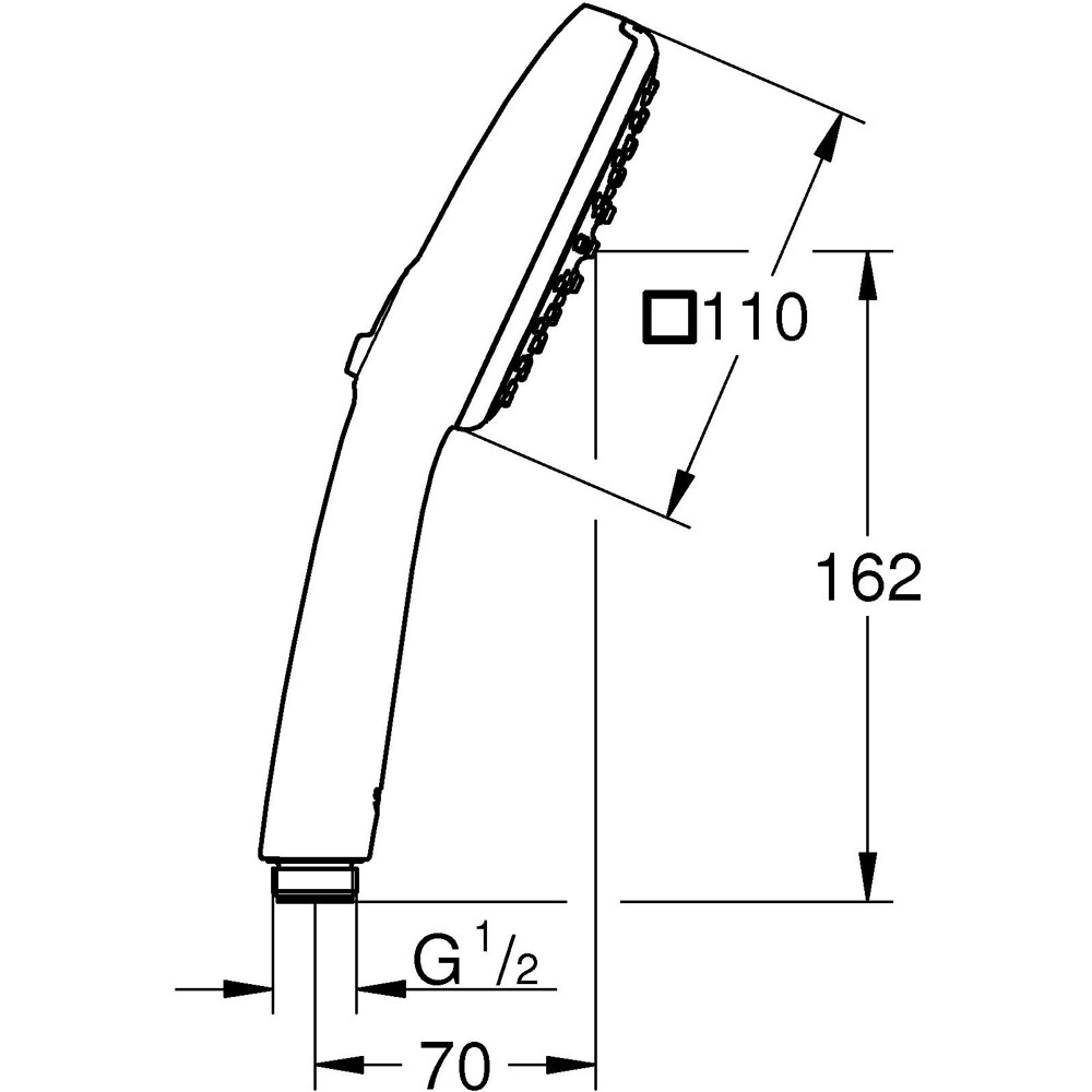 Para dus GROHE Vitalio Comfort 110 26925001, 2 functii, crom