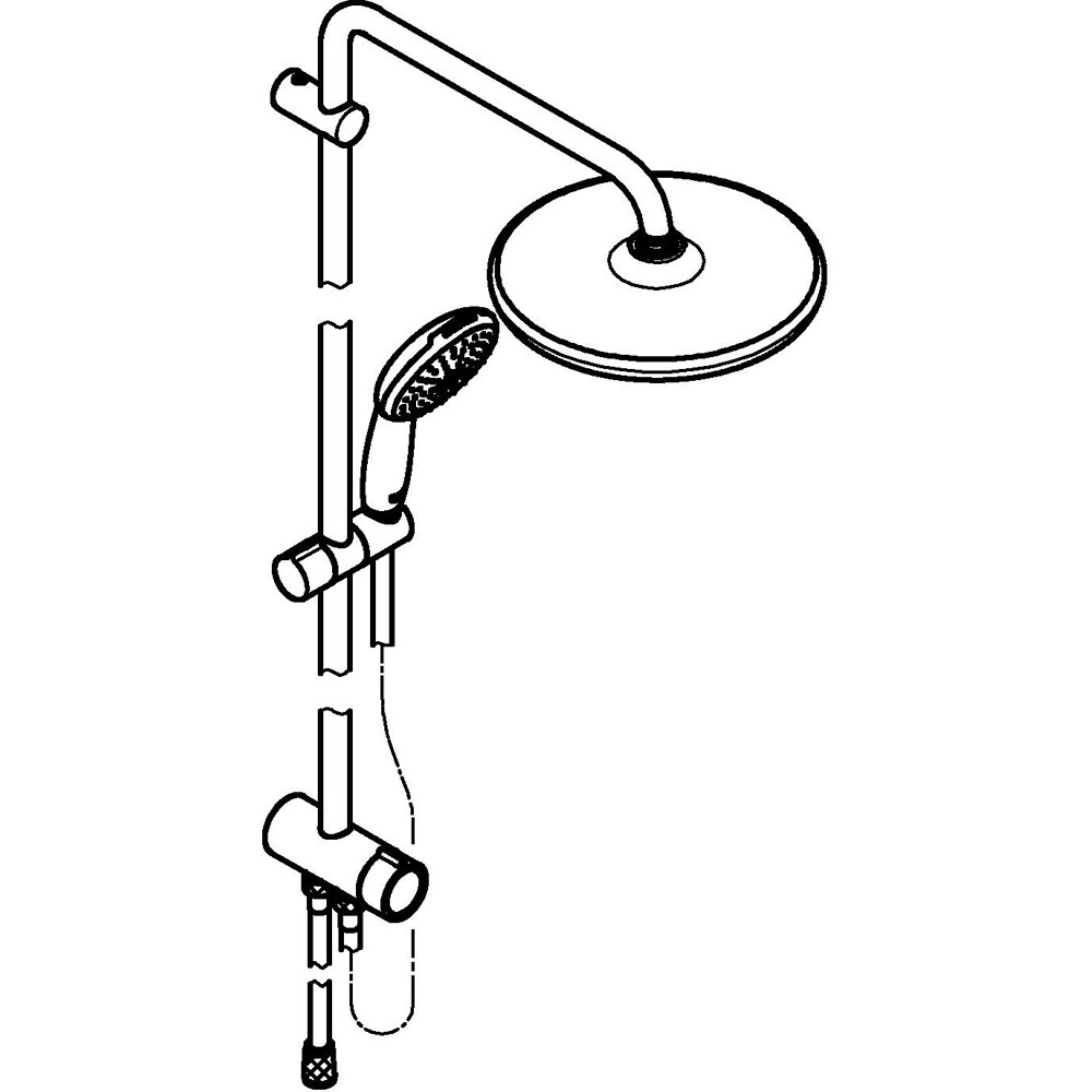Coloana dus GROHE Vitalio Start 250 26989001, 1 functie, crom