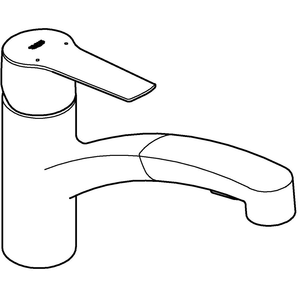 Baterie bucatarie GROHE Start 303072431, alama sanitara, negru