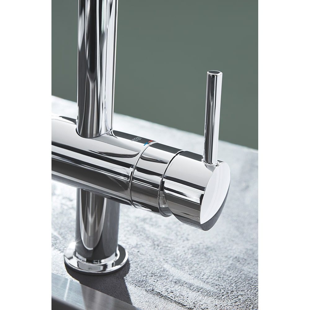 Baterie bucatarie cu filtru GROHE Blue Pure Minta 30382000, dus extractibil, alama, crom