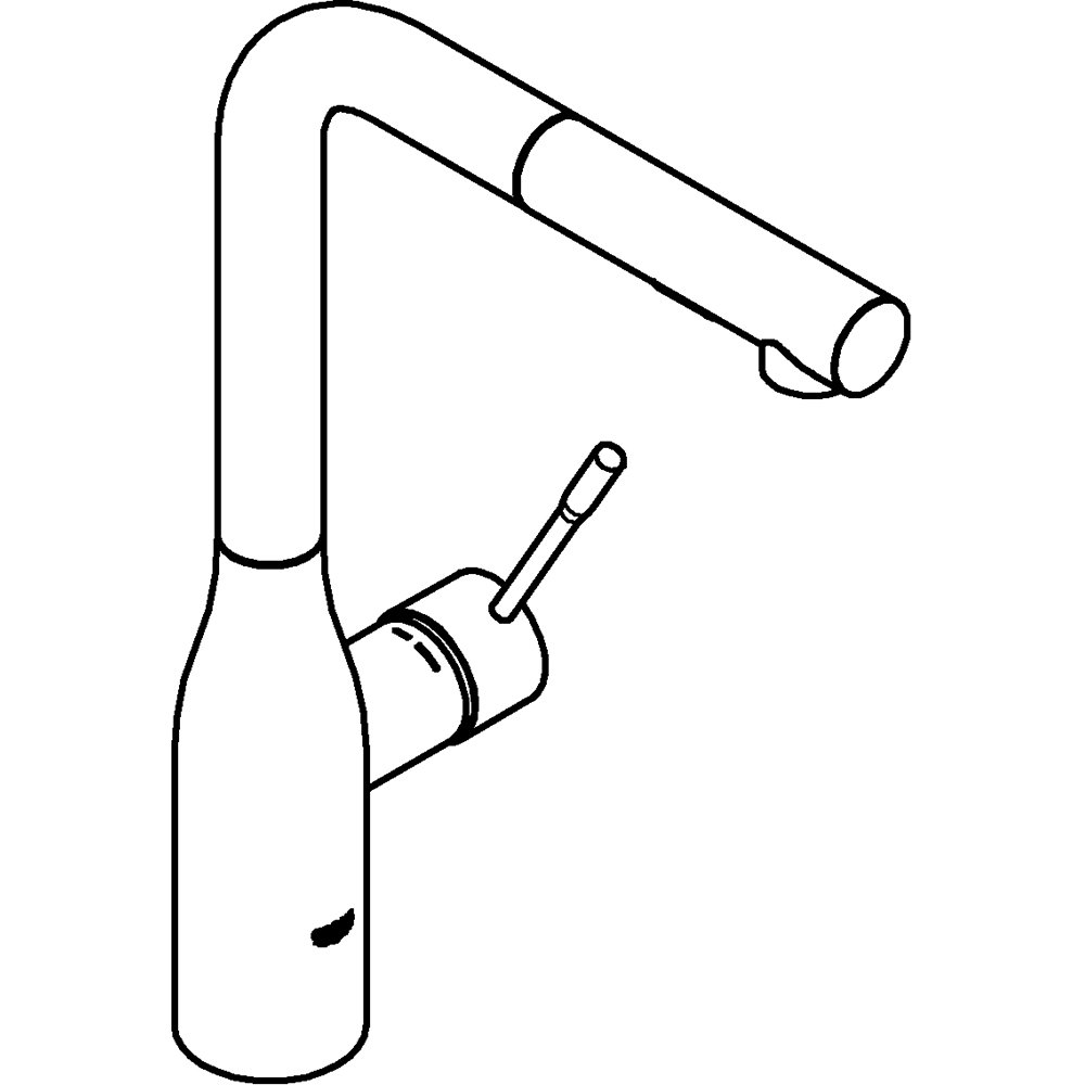 Baterie bucatarie GROHE Accent 30432000, dus extractibil, alama, crom