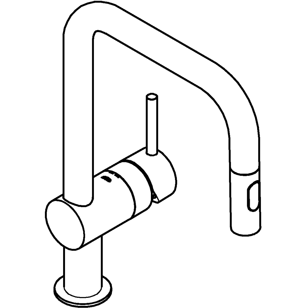 Baterie bucatarie GROHE Vento 30439000, dus extractibil, alama, crom