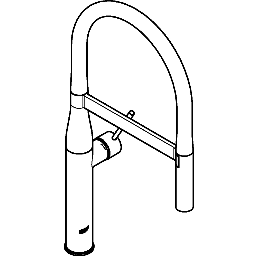 Baterie bucatarie GROHE Essence 30503KF0, alama sanitara, negru