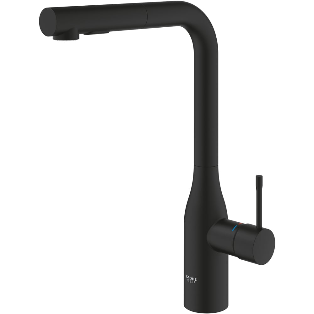 Baterie bucatarie GROHE Essence 30504KF0, alama sanitara, negru
