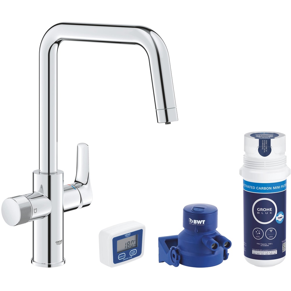 Baterie bucatarie GROHE Blue Pure Start 30596000, alama sanitara, crom