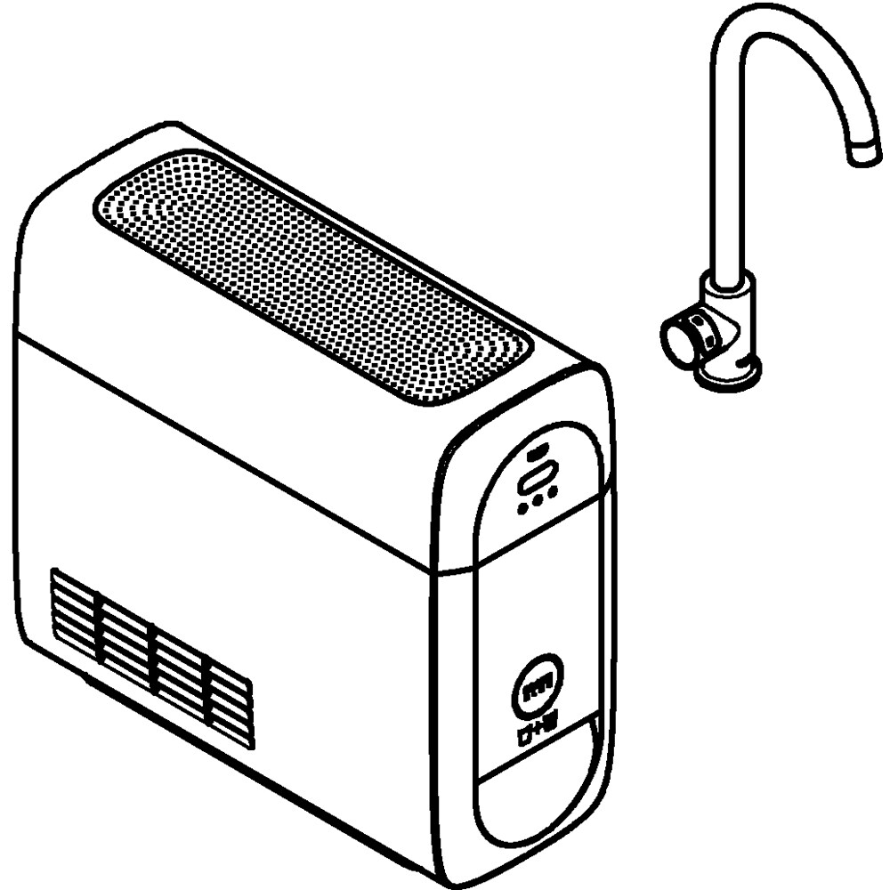 Baterie bucatarie cu unitate de racire si filtru GROHE Blue Home 31498A01, alama, grafit