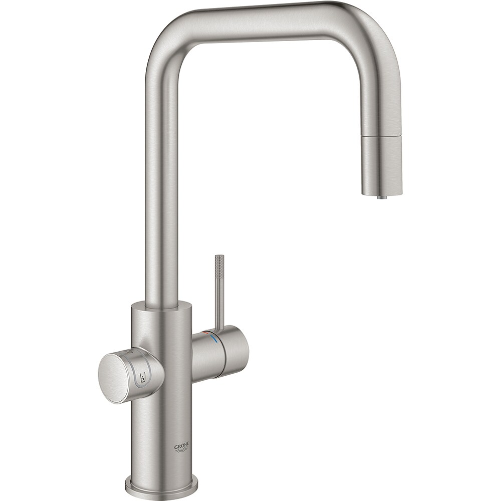 Baterie bucatarie cu unitate de racire si filtru GROHE Blue Home 31543DC0, alama, gri mat