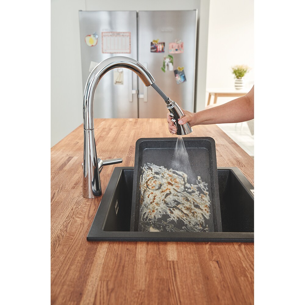 Baterie bucatarie GROHE Zedra 32294002, dus extractibil, alama, crom