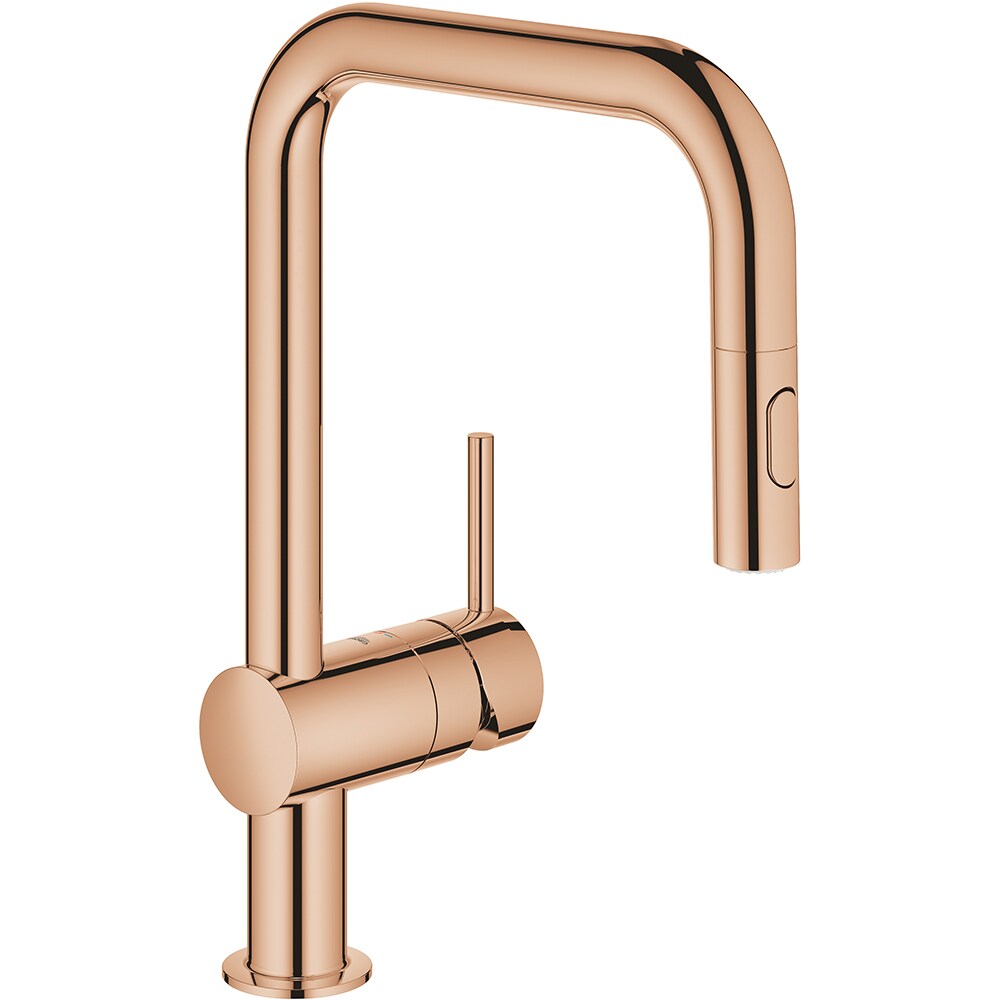 Baterie bucatarie GROHE Minta 32322DA2, dus extractibil, alama, cupru