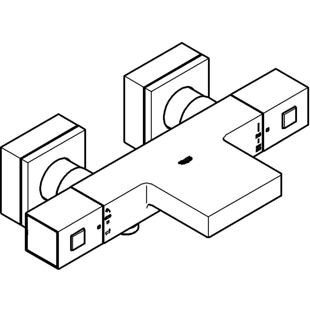 Baterie cada-dus GROHE Grohtherm Cube 34508000, alama sanitara, crom