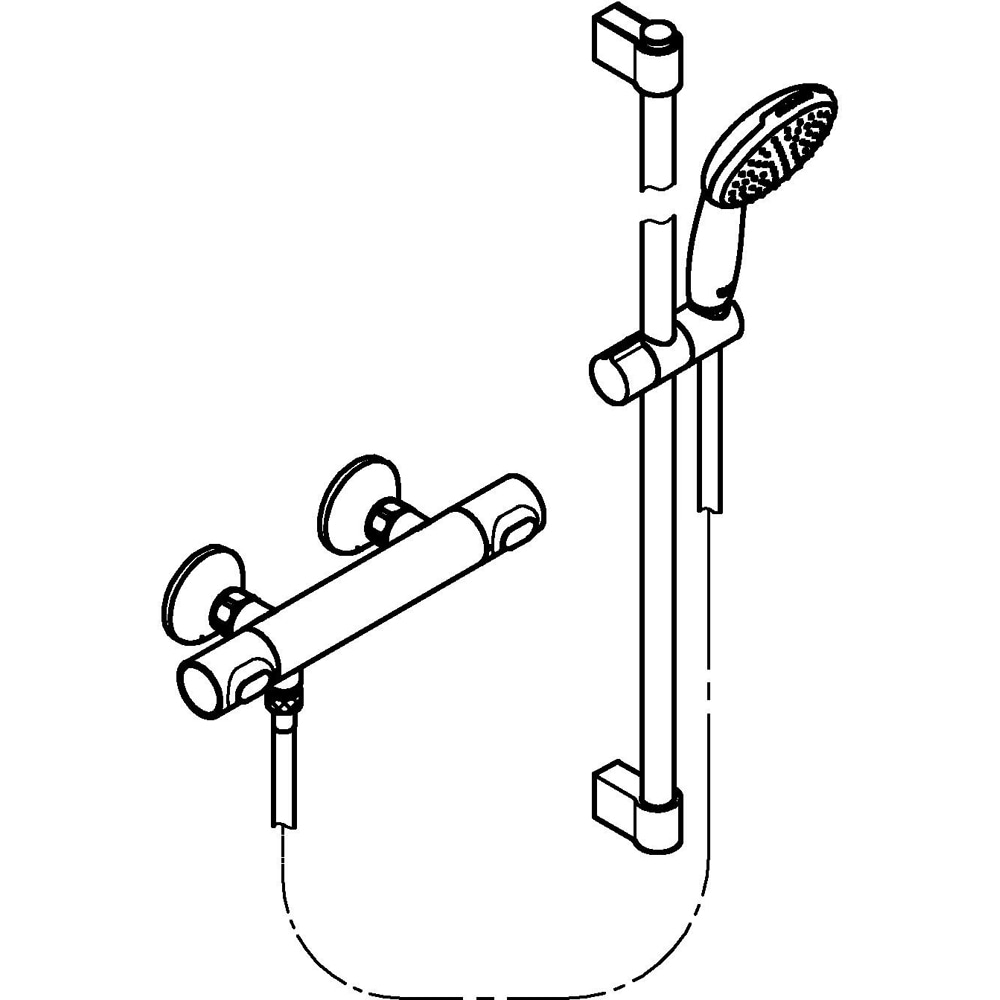 Set dus GROHE Grohtherm 500 34797001, termostat, 1 functie, crom