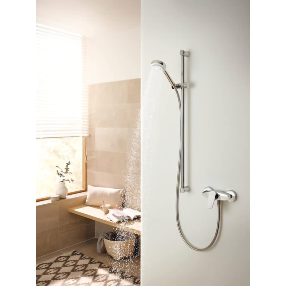 Baterie cada-dus KLUDI Pure&Solid 348410575, alama sanitara, argintiu