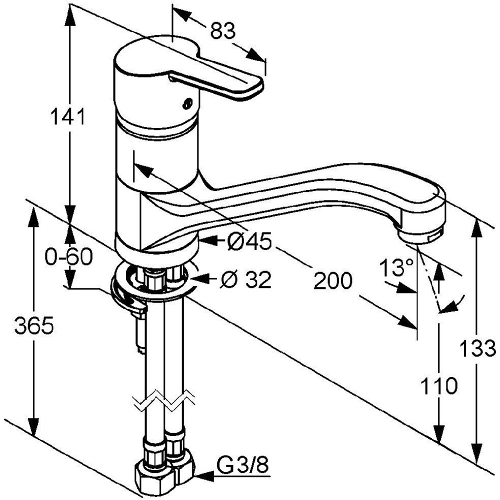 Baterie bucatarie KLUDI Logo Neo 379130575, alama sanitara, argintiu
