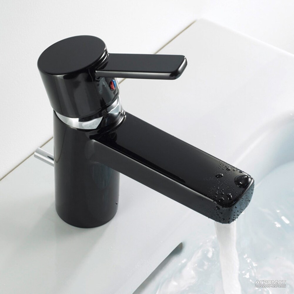 Baterie lavoar KLUDI Zenta 382608675, alama sanitara, negru