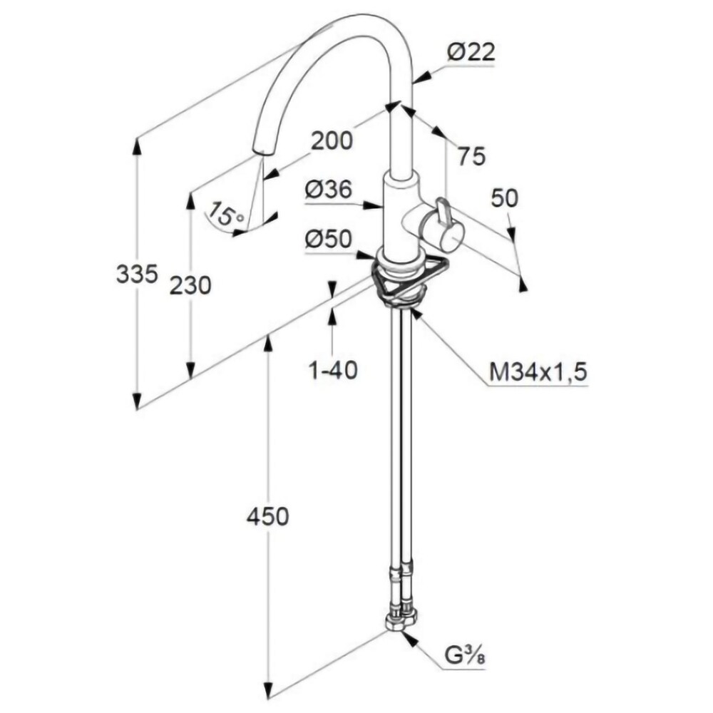 Baterie bucatarie KLUDI Bingo Star XS 468030578, alama sanitara, argintiu