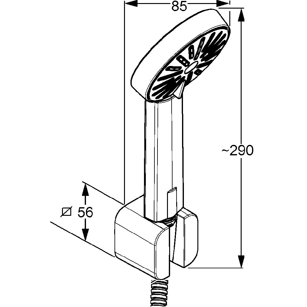 Set dus KLUDI A-QA 6565005-00, 1 functie, crom