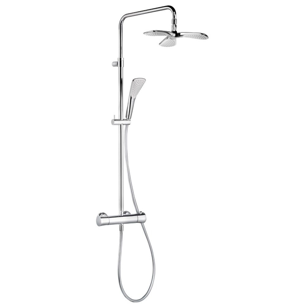 Sistem dus KLUDI Fizz 6709505-00, termostat, 1 functie, crom