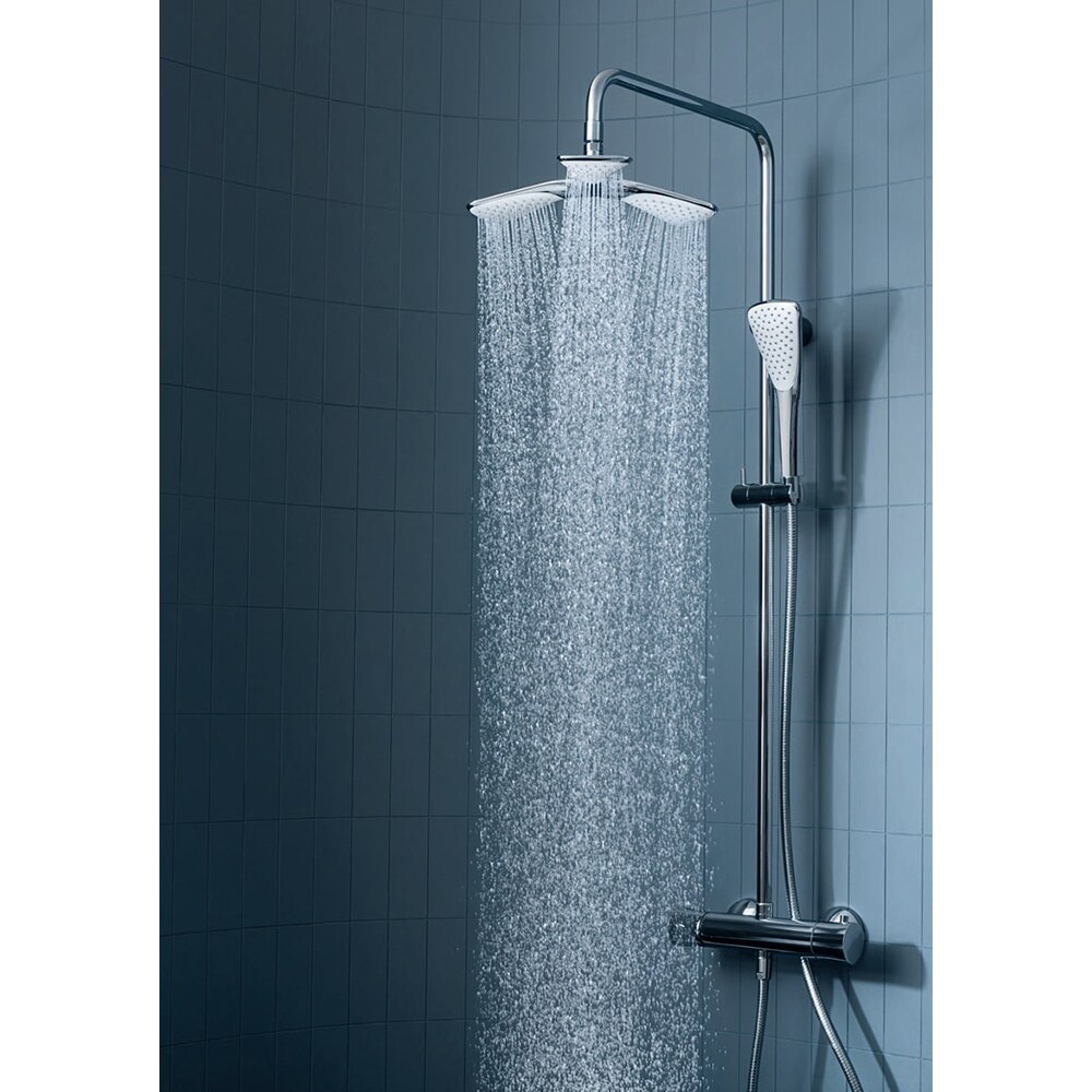 Sistem dus KLUDI Fizz 6709505-00, termostat, 1 functie, crom