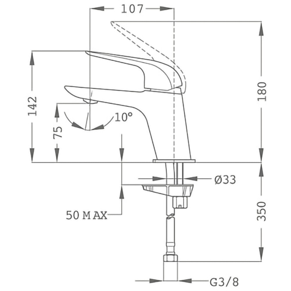 Baterie lavoar TEKA ITACA 673460200, marime S, metal, crom