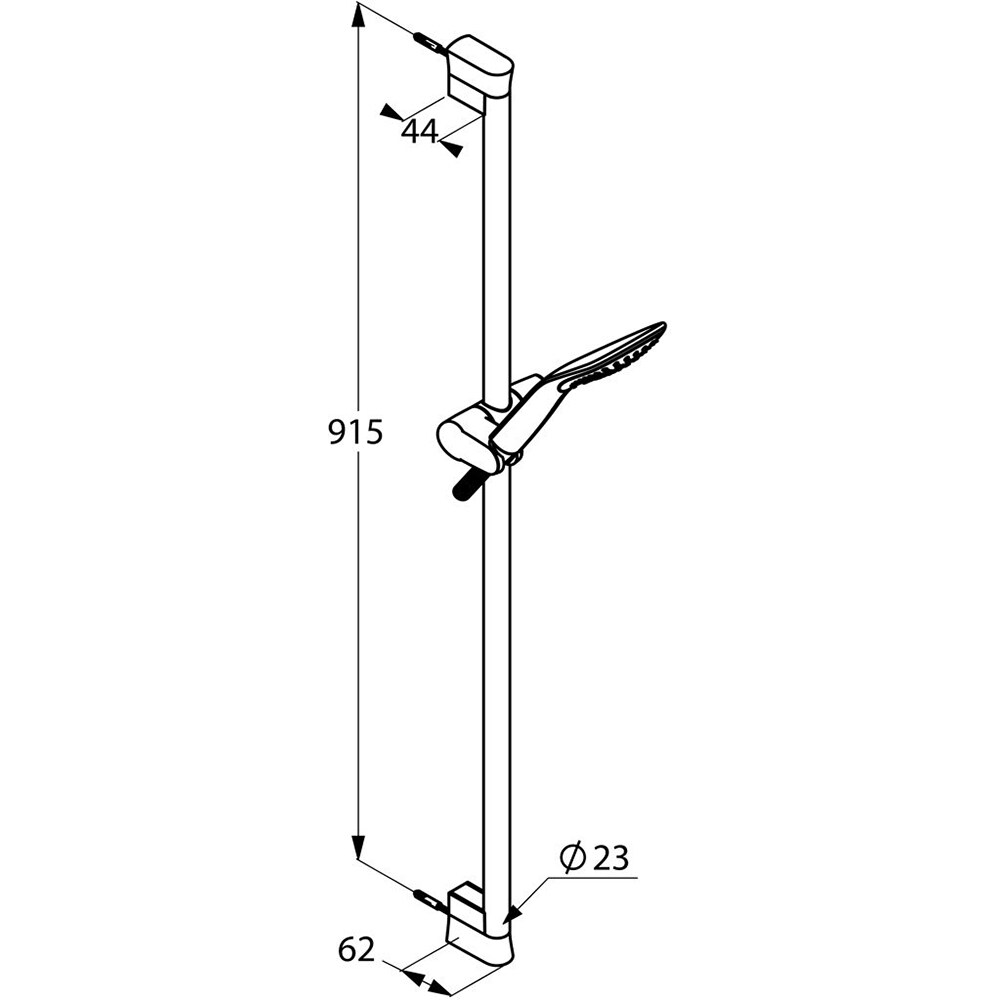 Set dus KLUDI Fizz 6764091-00, 1 functie, crom-alb