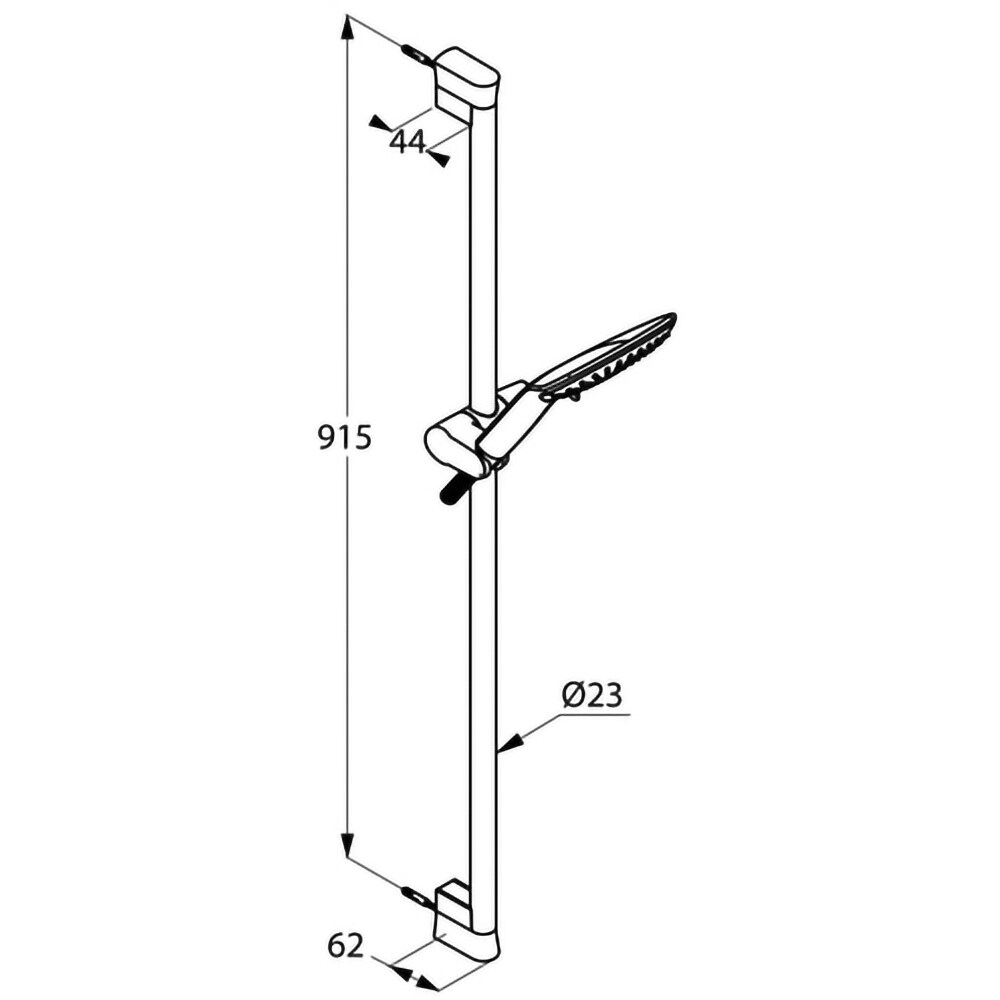 Set dus KLUDI Fizz 6774091-00, 3 functii, crom-alb
