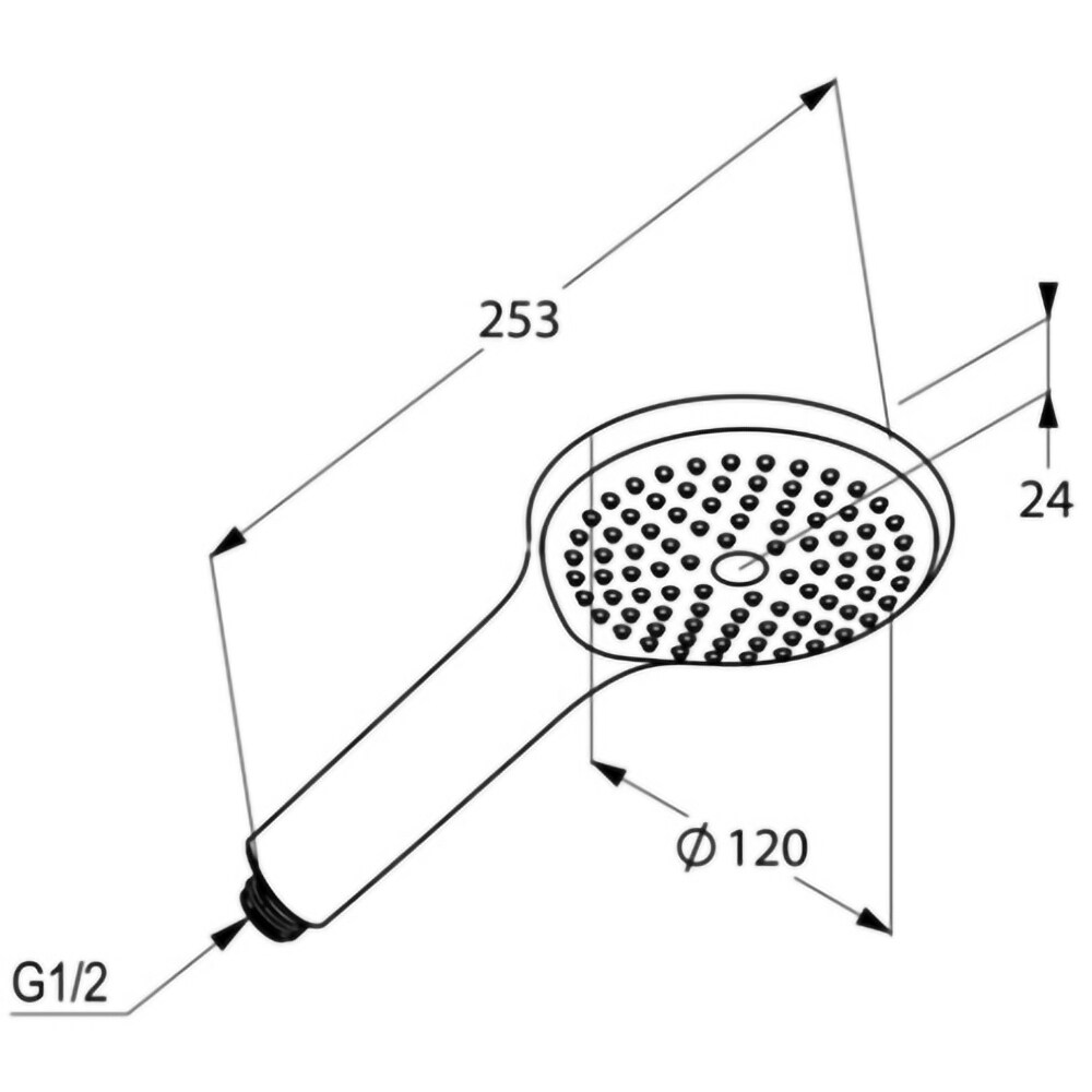 Para dus KLUDI Freshline 6780043-00, 1 functie, alb