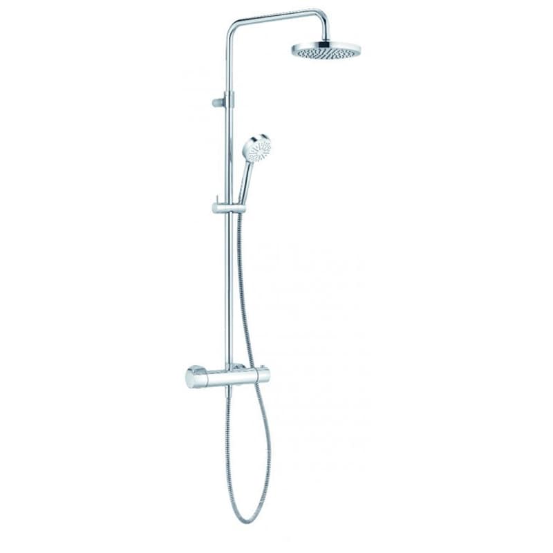 Sistem dus KLUDI Logo 6809505-00, termostat, 1 functie, crom