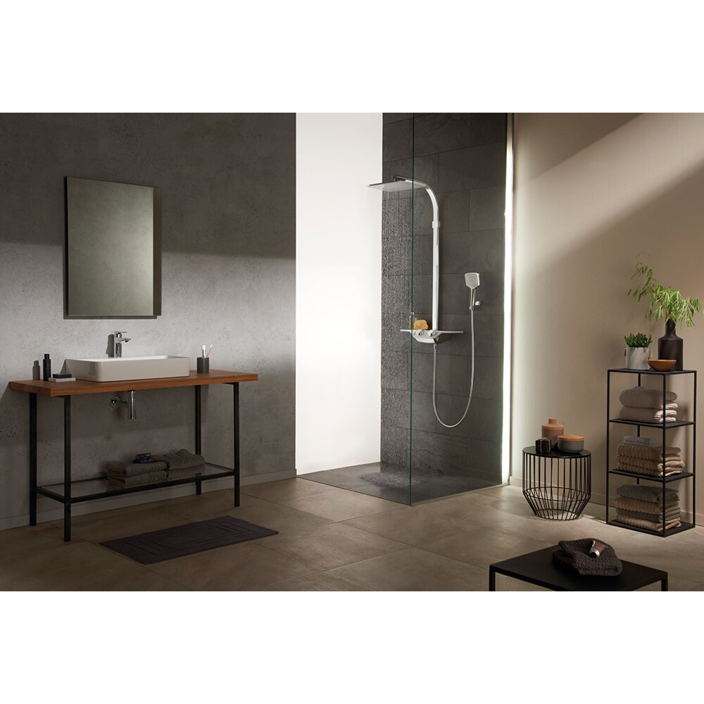 Sistem dus KLUDI Cockpit 8020091-00, termostat, 1 functie, crom-alb