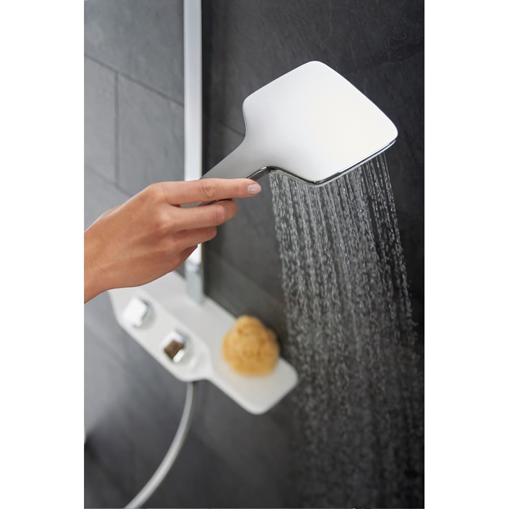 Sistem dus KLUDI Cockpit 8020091-00, termostat, 1 functie, crom-alb