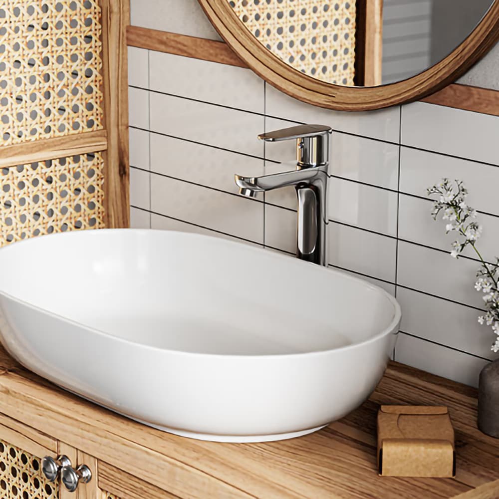 Baterie lavoar FERRO Algeo BAG2L, alama sanitara, argintiu