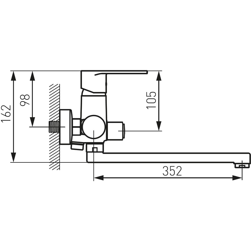 Baterie cada-dus FERRO Algeo BAG5A, alama sanitara, argintiu